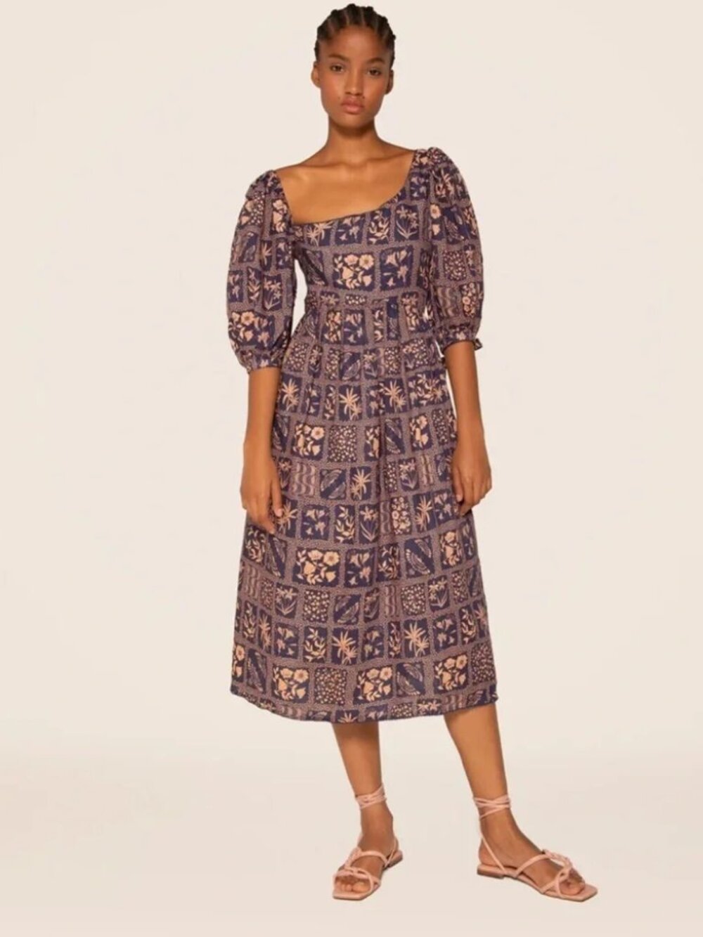 Agua by Agua Bendita Mineira Ipanema Dress in Indigo Size XL